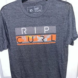 Mens RipCurl Dark grey standard fit tshirt